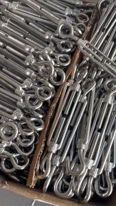 SUS304 M4 M6 M8 Turnbuckle Hook And Eye Swivelling Turnbuckle Rope Wire Tightener