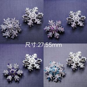 Color Retention Full of Zircon Snowflake Rotating Spacer Beads Crystal Bracelet DIY Accessories Jewelry Fashion Accessories