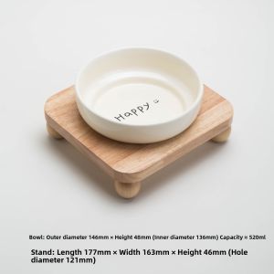 Petdebby | Non-Slip Ceramic Pet Bowl Large Mouth Dual Food and Water Bowl