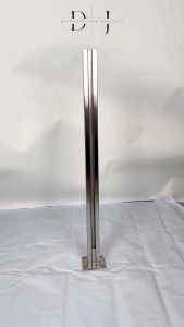 Tiang Railing Kaca Sudut Hollow Stainless Steel 304 Doff Topless Glass