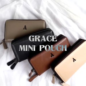 Mini Pouch Wanita Dompet Panjang Wanita Kulit Sapi Alona Grace Wallet Mini Handbag Cewek