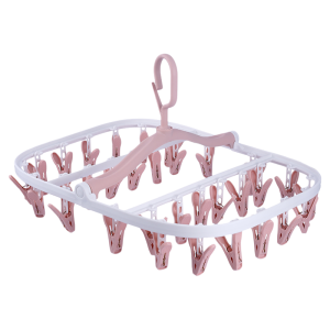 Multifunctional Home Use Clothes Drying Rack Underwear Hanger Storage Tool Foldable Socks Clip Plastic Coat Hanger for Balcony