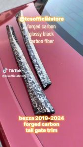 TCS PERODUA BEZZA 2019-2025+ CAR FORGED CARBON REAR TAIL GATE TRIM GARNISH ACCESSORIES