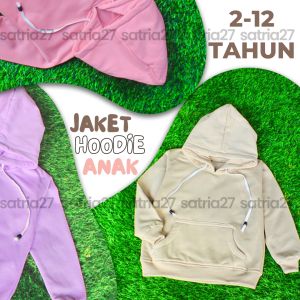 JAKET ANAK HOODIE POLOS SWEATER KEKINIAN TERBARU BAHAN FLEECE PREMIUM CEWEK COWOK SIZE S-XL USIA 2TAHUN SAMPAI 12TAHUN LAKI LAKI PEREMPUAN