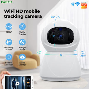 1080P FHD Indoor Camera Tuya Smart WiFi Camera AI Auto Tracking 360 Degree Panorama Two Way Voice Home Security Camera
