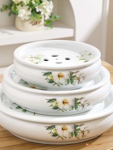 Bộ Trà Gốm Sứ Tròn Đơn Giản Phong Cách Trung Hoa Mới Bàn Trà Pha Trà Kiểu Thuyền Nước Trữ Đĩa Đựng Trà Dụng Cụ Pha Trà