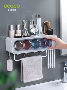 ecoco | Bộ Phân Phát Kem Đánh Răng Tự Động Treo Tường Không Cần Khoan