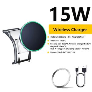 Magnetic Car Phone Holder for BMW I4 2023 2024 Air Vents MagSafe Charger 360° Rotation GPS Stand Interior Accessories