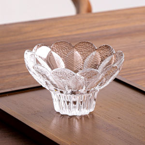 Bát Thủy Tinh Tròn Hình Hoa Đơn Giản Phong Cách Retro Nổi Cao Đẹp Mắt Bát Đựng Đồ Ăn Nhẹ Bát Đựng Trái Cây Bát Thủy Tinh