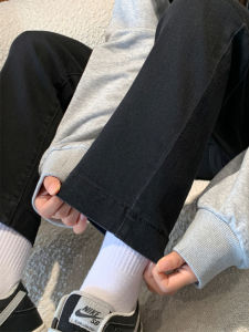 กางเกงยีนส์ทรงตรงเอวสูง ทรงหลวม ทรงสลิมฟิต กางเกงขายาวทรงหลวมสำหรับผู้หญิงไซส์ใหญ่ สไตล์ลำลอง ฤดูใบไม้ผลิ 2024