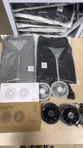 KKmoon Air Conditioned Clothes 3 Gears Adjustable Comfortable Wide Application Air Conditioned Jacket Breathable USB Power Supply for Leisure