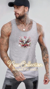 SINGLET PRIA DEWASA GARUDA SINGLET GYM SINGLET OLAHRAGA KAOS PRIA TANPA LENGAN OBLONG TANPA LENGAN