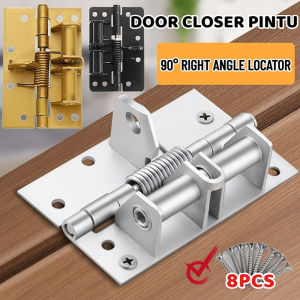 Door Closer 90 Degree Right Angle Locator Automatic Closing Hinge Buffer Invisible Door Spring Hinge