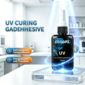 LOOLIFL50ml UV GlueUV Curing Adhesive ResinTransparent Traceless Strong Adhesive Fast Curing For Glass Metal Plastic DIY Crafts