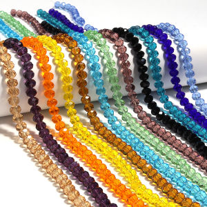 1 String Crystal Glass Faceted Beads 3 4 6 8 10mm Rondelle Spacer Beads Jewelry Making Supplies for DIY Beading Accessories