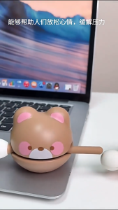 Mini Animal Wooden Fish Fidget Toy 🐶 Alat Mainan Hilang Tekanan Cute Capybara Cat Design Desk Ornament Stress Relief
