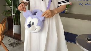 Túi đeo chéo thú bông hoạt hình Chuột Mickey siêu mềm mịn đáng yêu