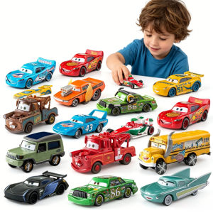 Disney | Boy Cars Toy Disney Pixar Cars Lightning McQueen Mater Harvester Frank 1:55 Diecast Metal Car Model Toy Childrens Birthday Gift