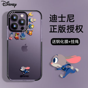 Disney Compatible Apple 14Promax Phone Case 15Promax Womens 13 New iPhone 14pro Transparent Silicone Full Cover Anti-Fall 15pro Premium Feel 14 Rabbit 13pro