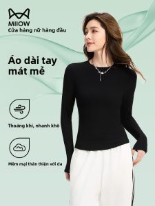 Miiow | Slim Fit Long Sleeve T-Shirt Womens Base Shirt Shoulder Width Regular Round Neck Casual Inner Wear Top Summer New Style