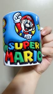 Super Mario Mug Embossed Illusion Prints