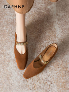 Daphne | Elegant Womens Single Shoes Winter Dress Pairing Versatile Chunky Heel Mary Jane