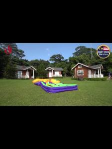 Children Inflatable Trampoline Slide Bouncy Bed Jumping Outdoor Playground Toy Gelongsor Mainan Lompat Budak 82006