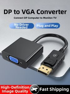DisplayPort to VGA Adapter Cable Converter Notebook Computer Connection Line Host Graphics Card Adapter Cable DisplayPort Multimedia Host