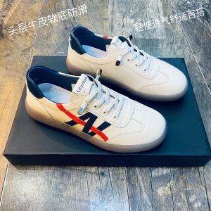 Genuine Leather White Sneakers Womens Fall New Style Soft Bottom Anti-slip Breathable Comfortable Versatile Sports Casual Shoes Trendy
