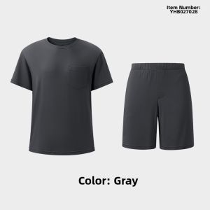 Joomuu | Men Modal Cotton Short Sleeve Sleepwear Set