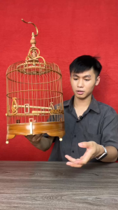 Lồng khuyên lùn lồng chim khuyên polung size 24 hàng đẹp tặng full phụ kiện đồng