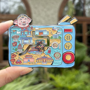 Creative Slideable Metal Fridge Magnet Camera Design Huaian River Town Memorial Souvenir Gift Home Decorative Adhesive Paster