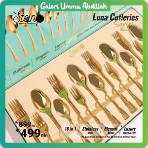Stein Steincookware Luna Cutleries 16 Pcs Sendok Garpu Set Stainless Steel Alat Makan Original