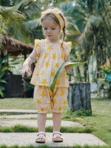MINI BALA | Cotton Childrens Sleeveless Vest and Shorts Set