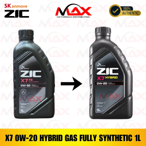 SK ZIC X7 HYBRID 0W-20 1L FULLY SYNTHETIC FOR GASOLINE ENGINE