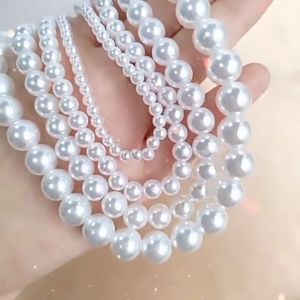 Pharaoh🍓​​​​​​​ Kalung Wanita Modis / Kalung Mutiara Antik / Rantai Tulang Selangka Mengkilap Yang Elegan COD