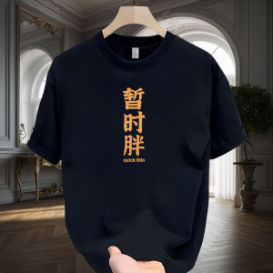 High-End Fashion Brand Pure Cotton Short Sleeve T-Shirt Mens 2025 New Summer Loose Large Size Half Sleeve Top Youth Trendy Print Casual Shirt