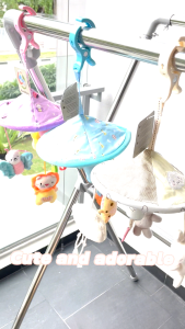 Baby Crib Hanging Mobile Soothing Toy | Soft Cotton Wind Chime | Squeaker and Teether |