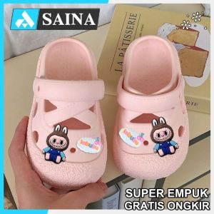 Sandal Anak Perempuan Labubu Baim Fuji EVA Premium Sepatu Sendal Anak Kodok Laki Laki Tali Lucu Kekinian Empuk