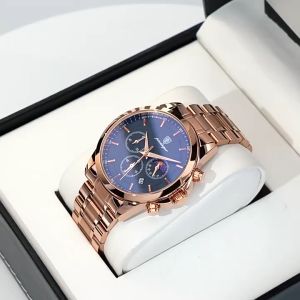 POEDAGAR multifunctional chronograph watch for men waterproof 2023 original luxury stainless steel business watch calendar luminous