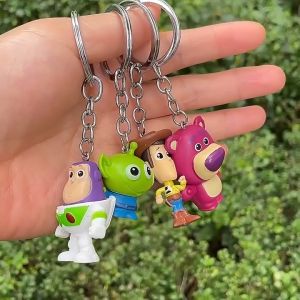 Disney Cartoon Anime Toy Story Alien Pendant Keychain Car Key Chain Key Ring Keyring Phone Bag Ornament Fashion Jewelry Gifts