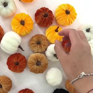 Bộ 5 Bí Ngô Halloween 5CM Đồ Trang Trí Bằng Xốp Nhân Tạo Cho Tiệc Đồ Trang Trí Bàn Chủ Đề Cây Cối Ma Quái Đồ Trang Trí Nhà Cửa