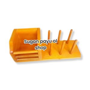 Rak Kayu penyimpanan sendok/Garpuh/pisau/gelas/piringmultifungsi