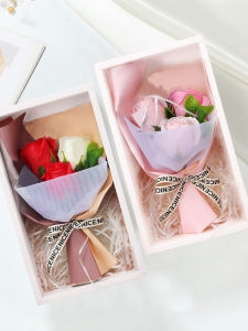 Handmade Rose Soap Bouquet Practical Creative Gift for Graduation Birthday Wedding Bridal Shower Thank You Maid of Honor Present