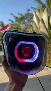 LAMPU DEPAN VIXION NEW NVL 1PA 2013-2014 CUSTOM BILED & MATRIX X1 RGB GANTI WARNA SUKA SUKA