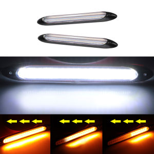 Car DRL Daytime Running Light Car Streamer Flow Day Light 2 Pcs/set Auto Headlight Sequential Strip
