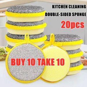 【BUY 10 TAKE 10】20pcs Double Side Dishwashing Sponge Pan Pot Dish Wash Sponges Household Cleaning Tools Kitchen Tableware Dish Wah Perfect For Household Cleaning & Kitchen Tableware! for hotels&restaurant kitchenshing Brus