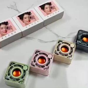 Transparent mecha small square wireless Bluetooth speaker retro cartoon handheld card insertion 5.1 USB Type-C charging
