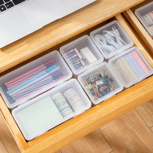 MRUN | Pencil Storage Box Stationery Organizer Transparent