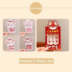 Cute Cartoon Strawberry Bunny Childrens Nail Stickers
